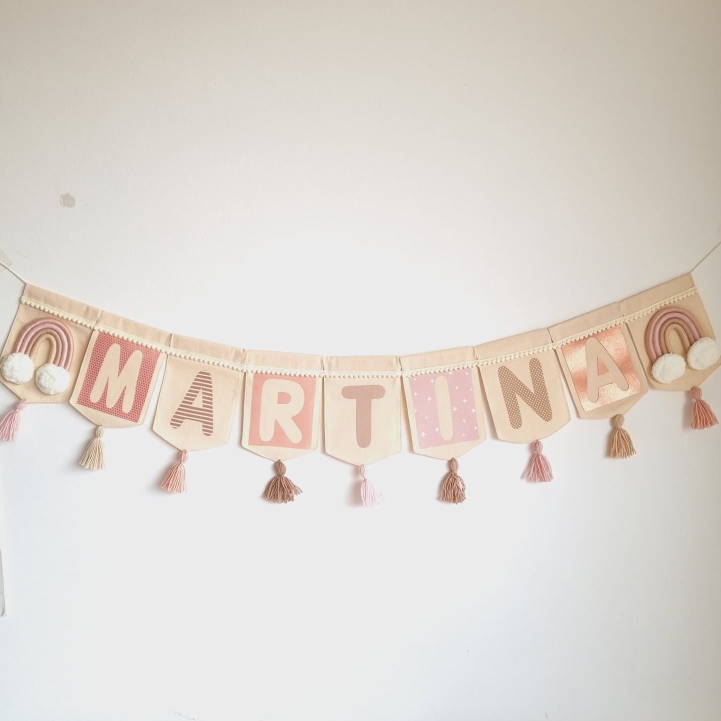 Banderin Personalizado Rainbow Boho