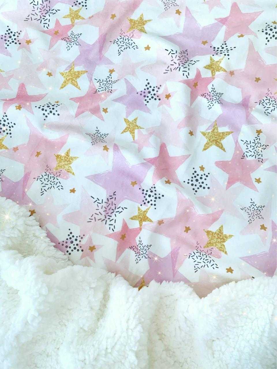 Cobija Doble Faz Estrellas Rosa