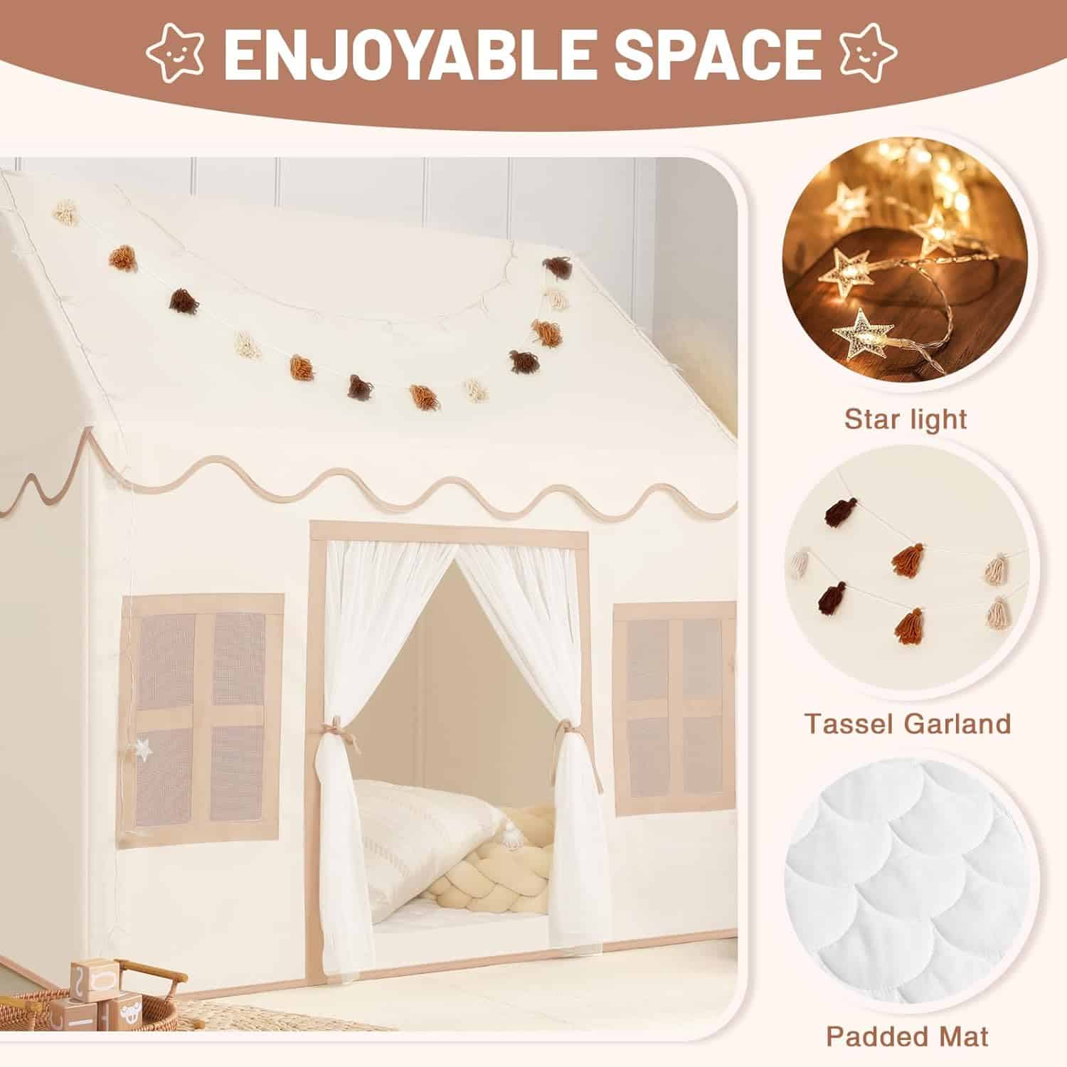 Carpa Casita con Guirnalda y Luces