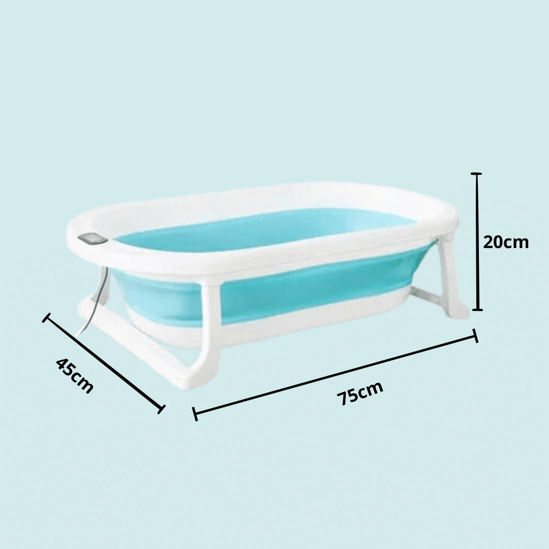 Bañera Plegable con Termómetro + Cojín