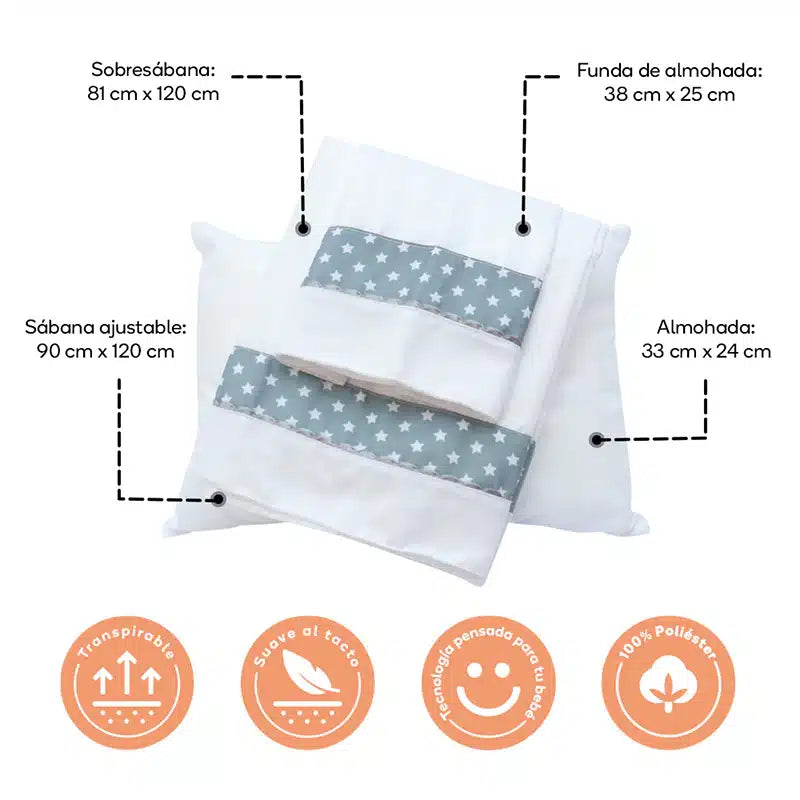 Set de sábanas y almohada
