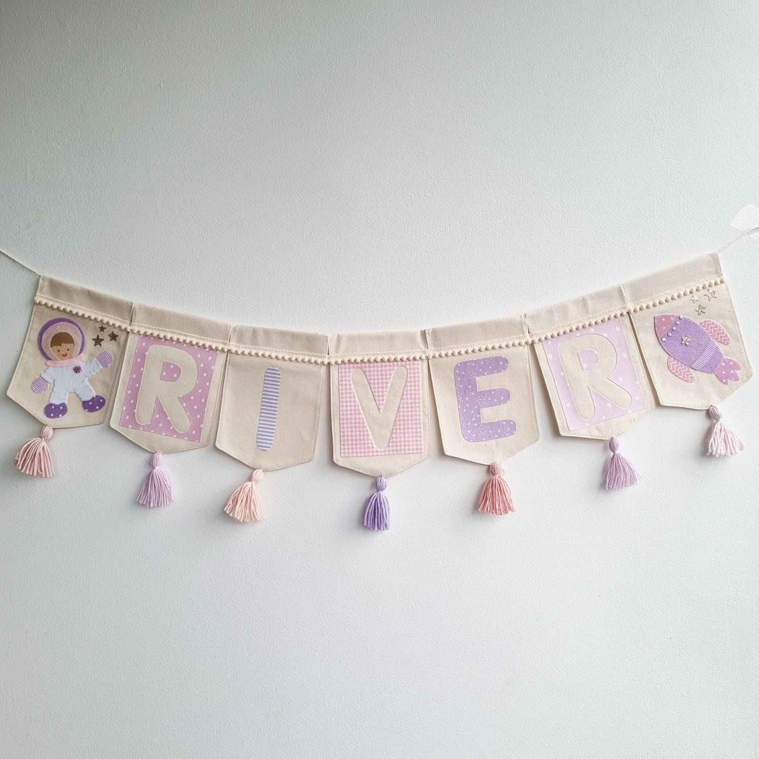Banderin Personalizado Space Girl