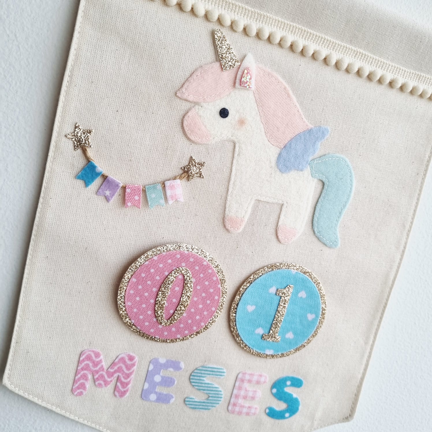 Banderin Cumplemes Unicornio